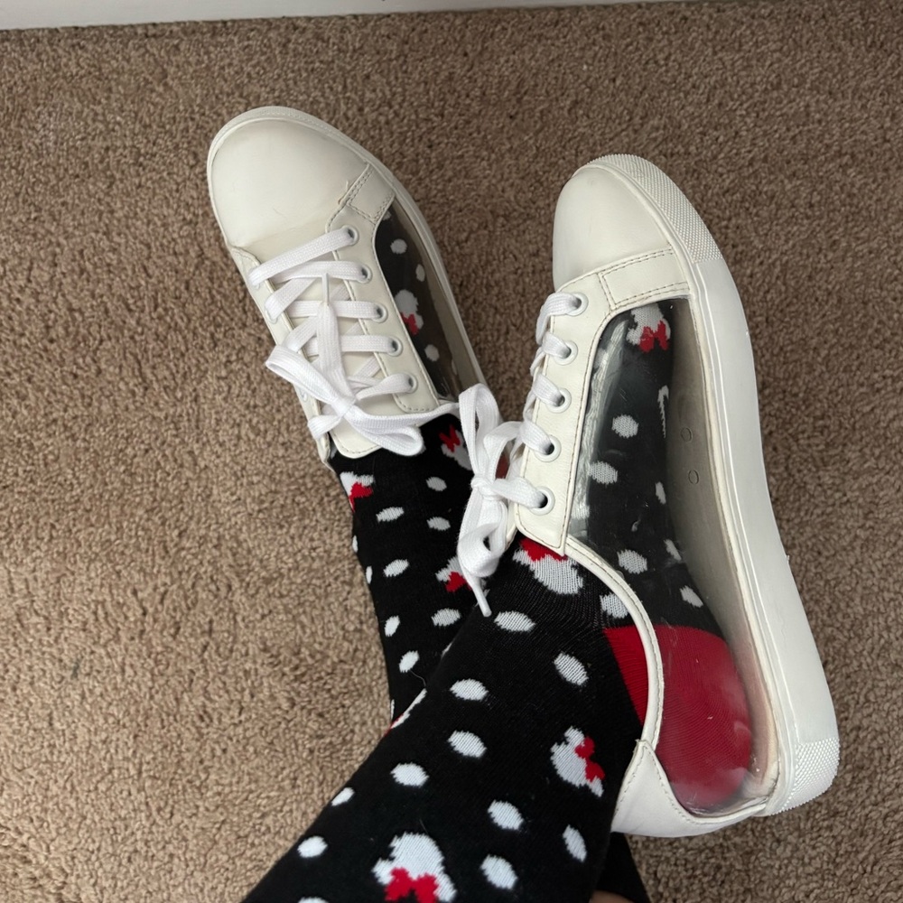 F21 White Transparent Women's Sneakers